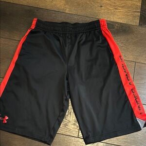 Under Armour Kids Black and Red Shorts